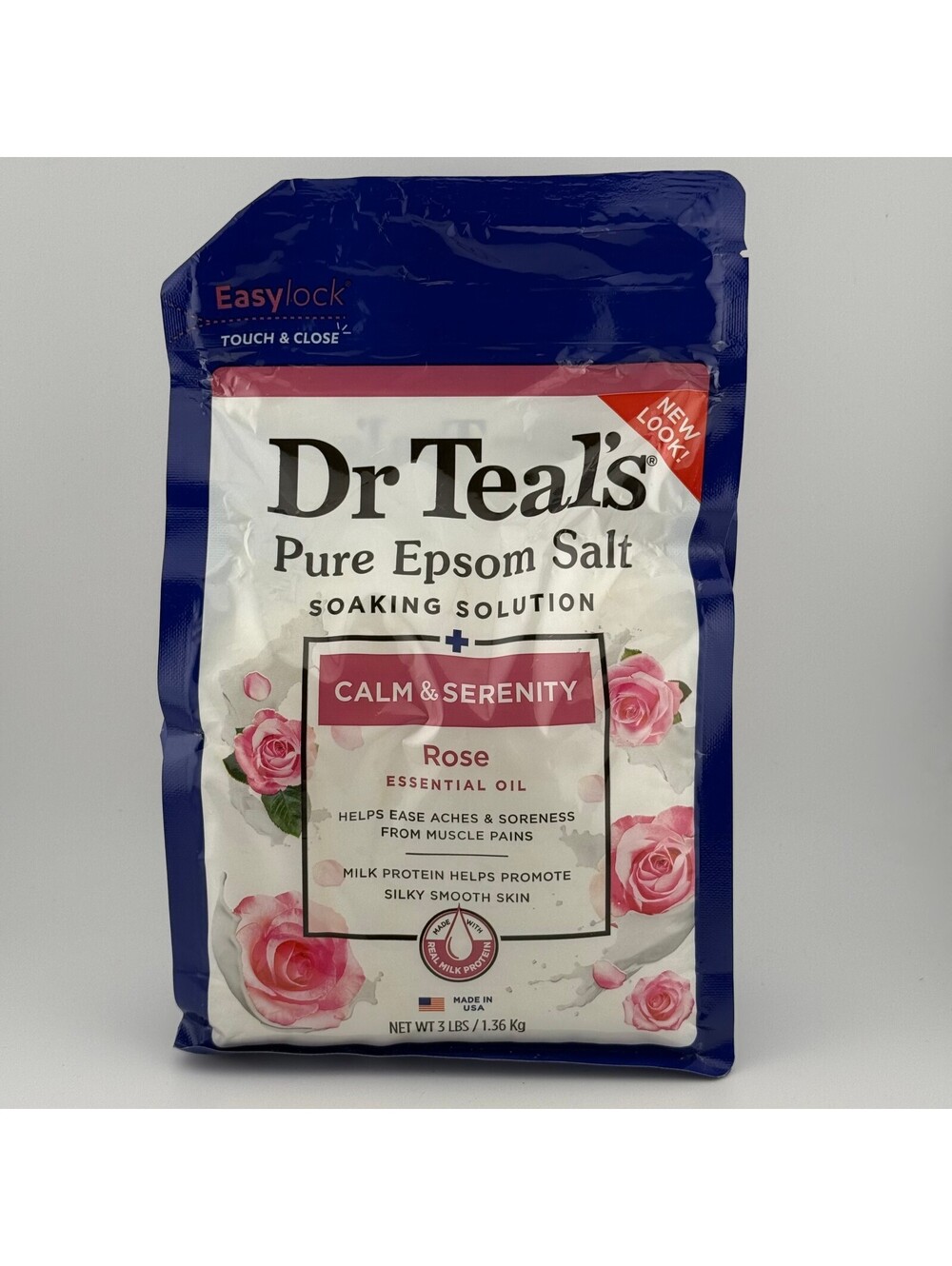 Dr Teal's Pure Epsom Salt Calm & Serenity Rose Essential Oil 3 lb